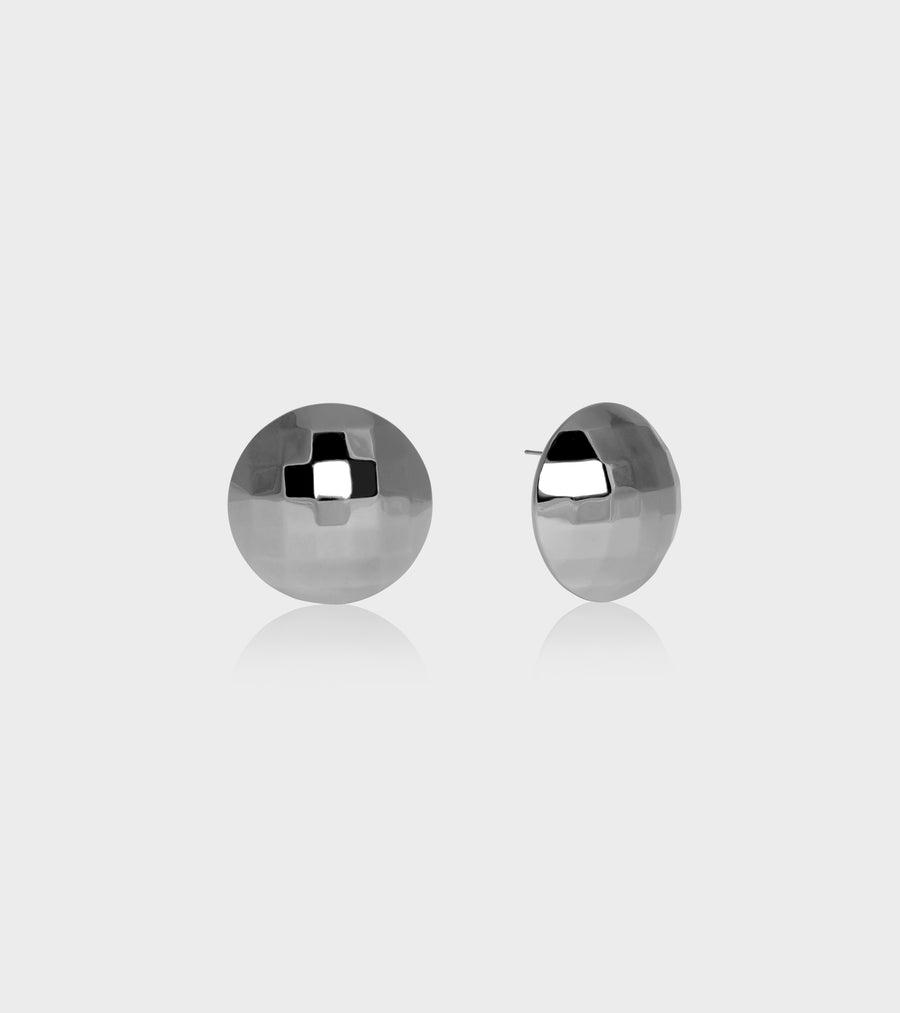 Disco Ball Silver Earrings