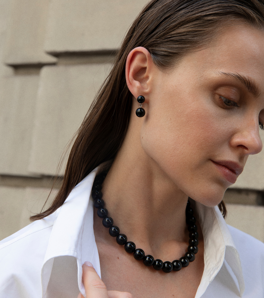 Siena Earrings in onyx