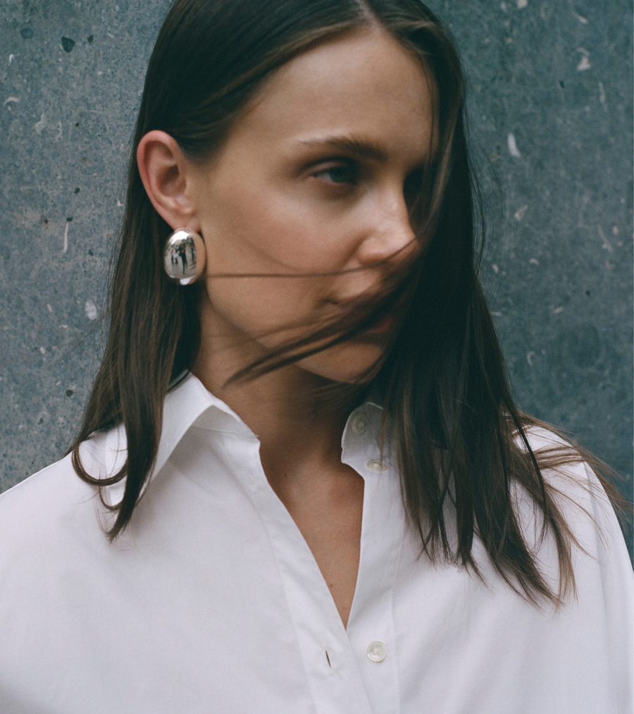 Sélène Silver Earrings