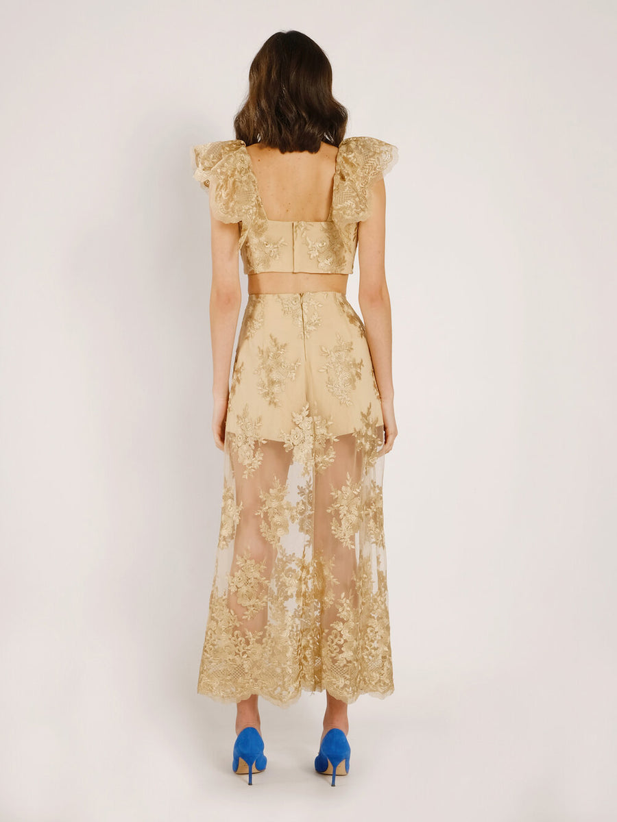 Carla Beige Embroidered