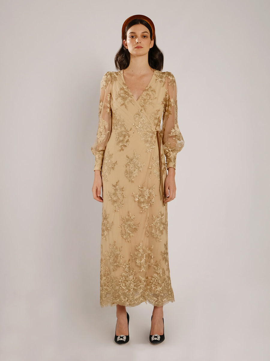 Gabrielle Mustard Embroidered