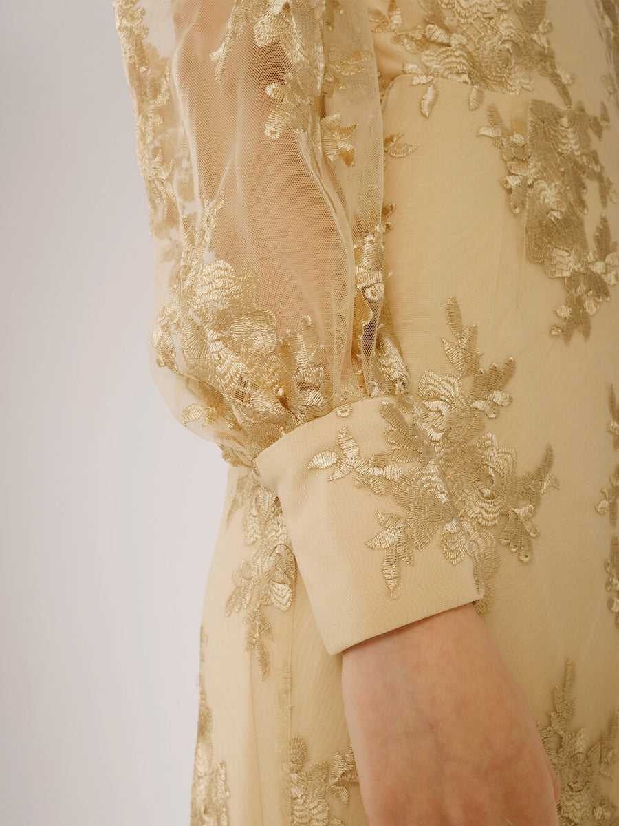 Gabrielle Mustard Embroidered