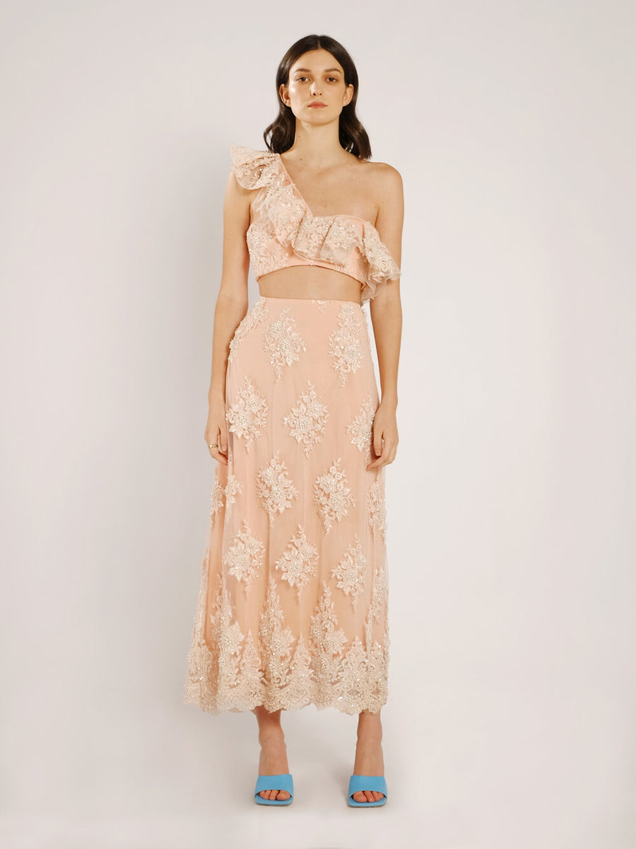 Marion Coral Pink Embellished