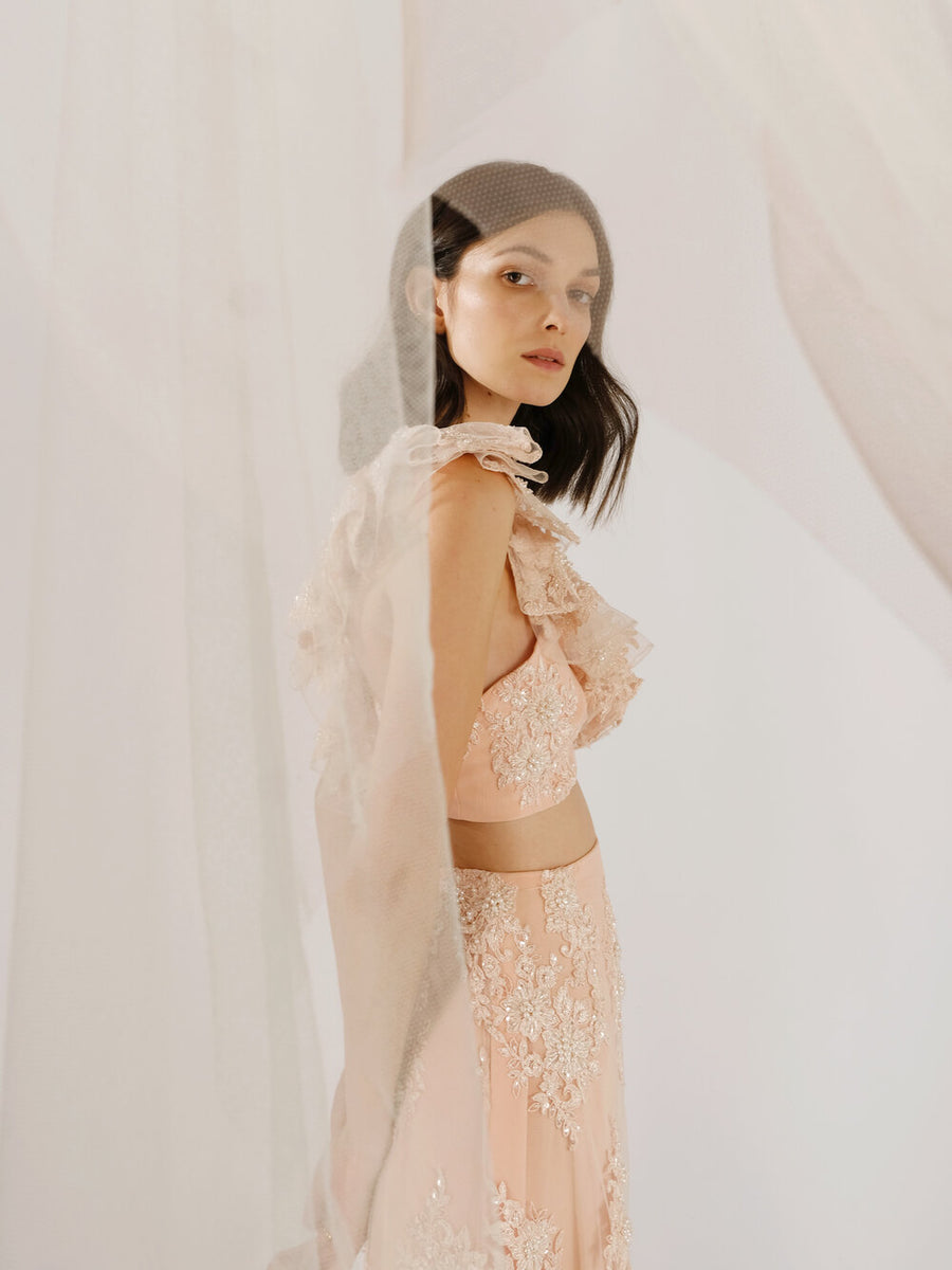 Marion Coral Pink Embellished